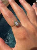 Azur / Bague poire strass