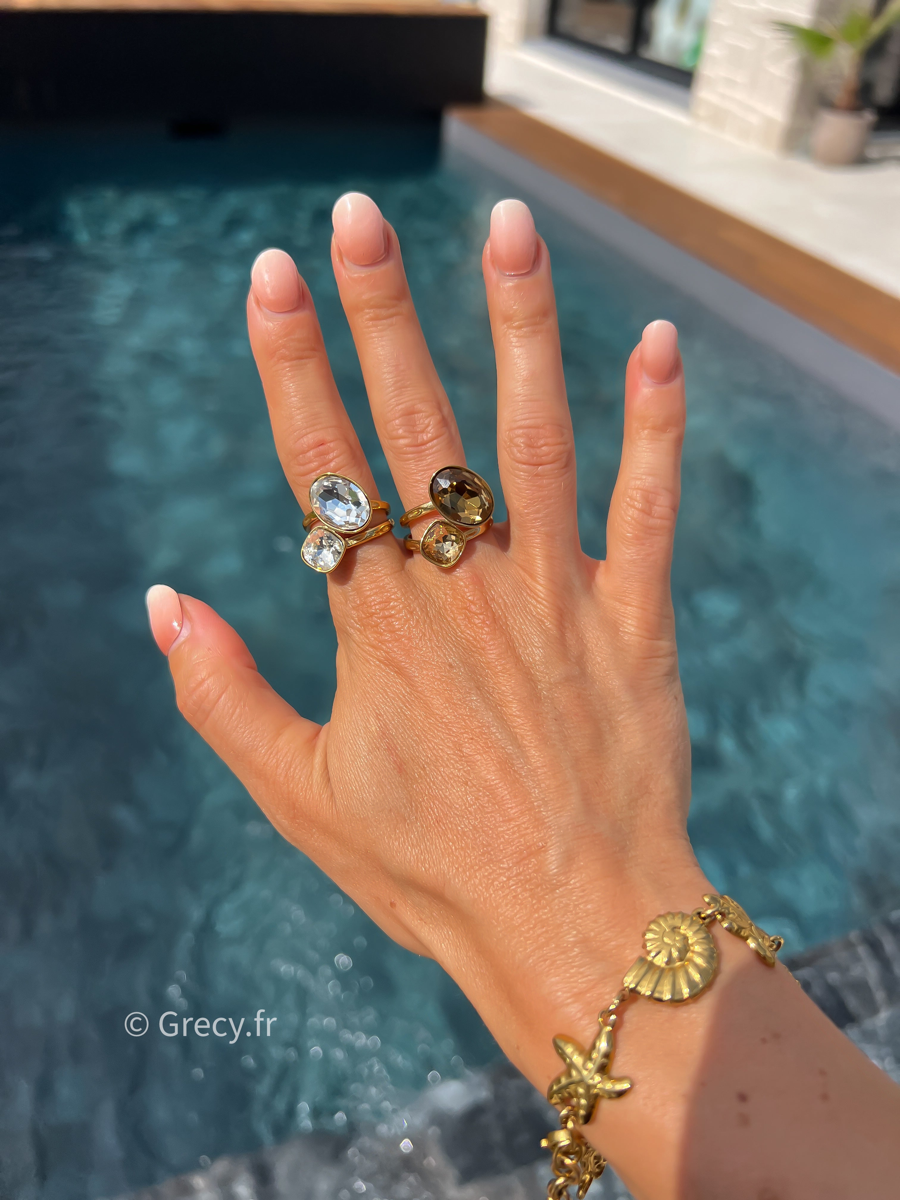 Lya / Bagues double diamant