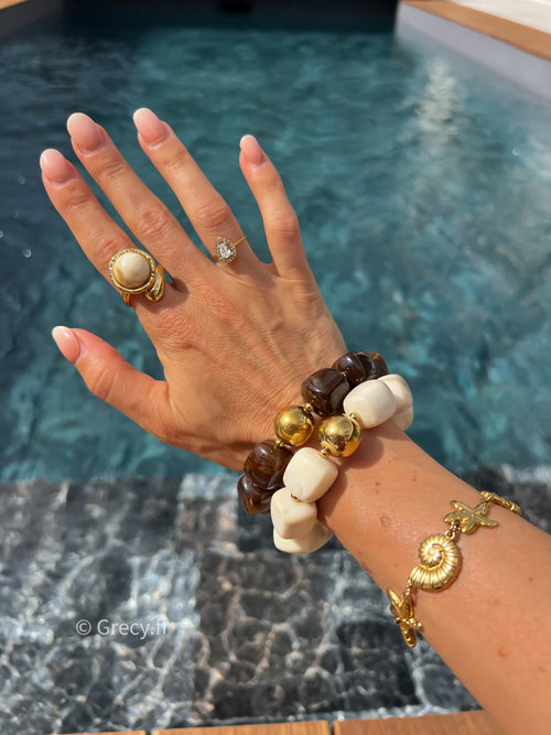 Agathe / Bracelets élastiques perles