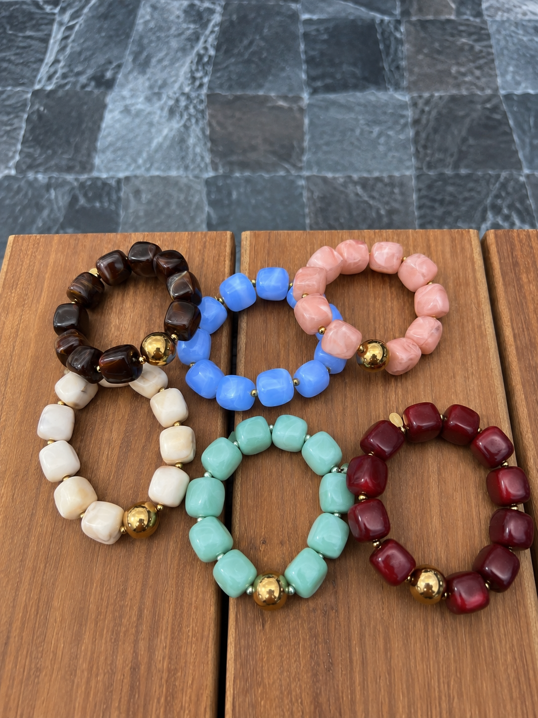 Agathe / Bracelets élastiques perles