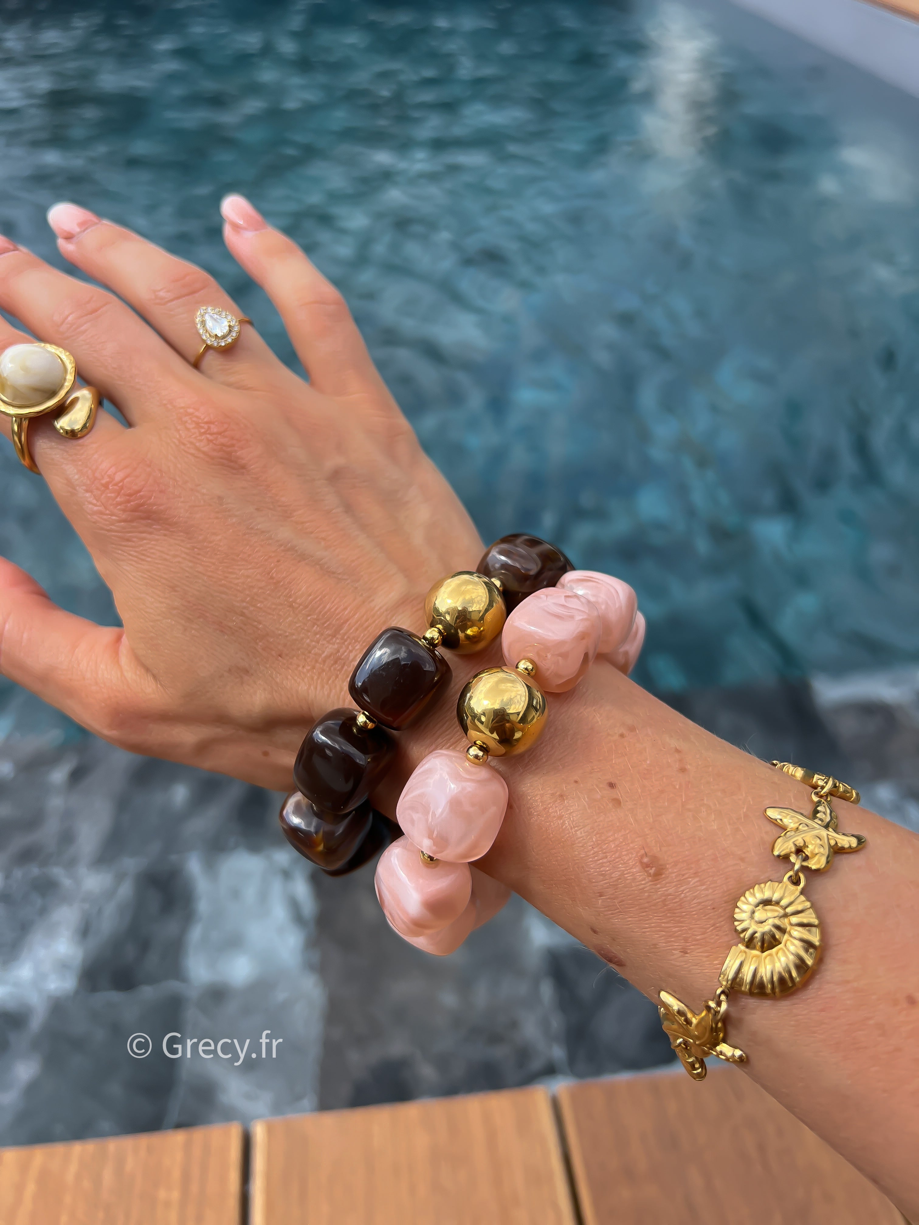 Agathe / Bracelets élastiques perles