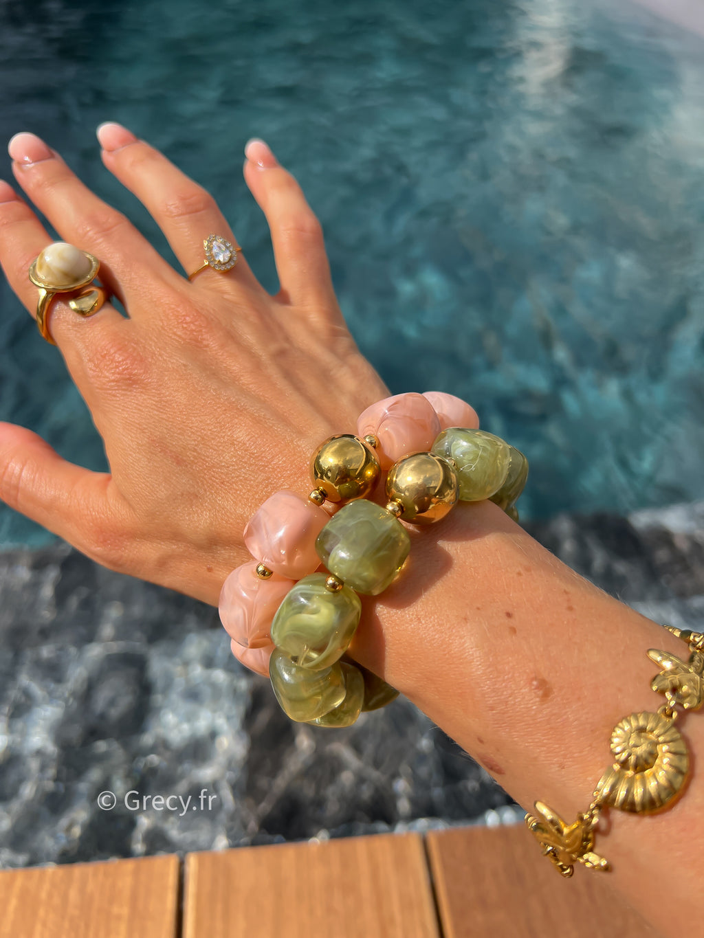 Agathe / Bracelets élastiques perles