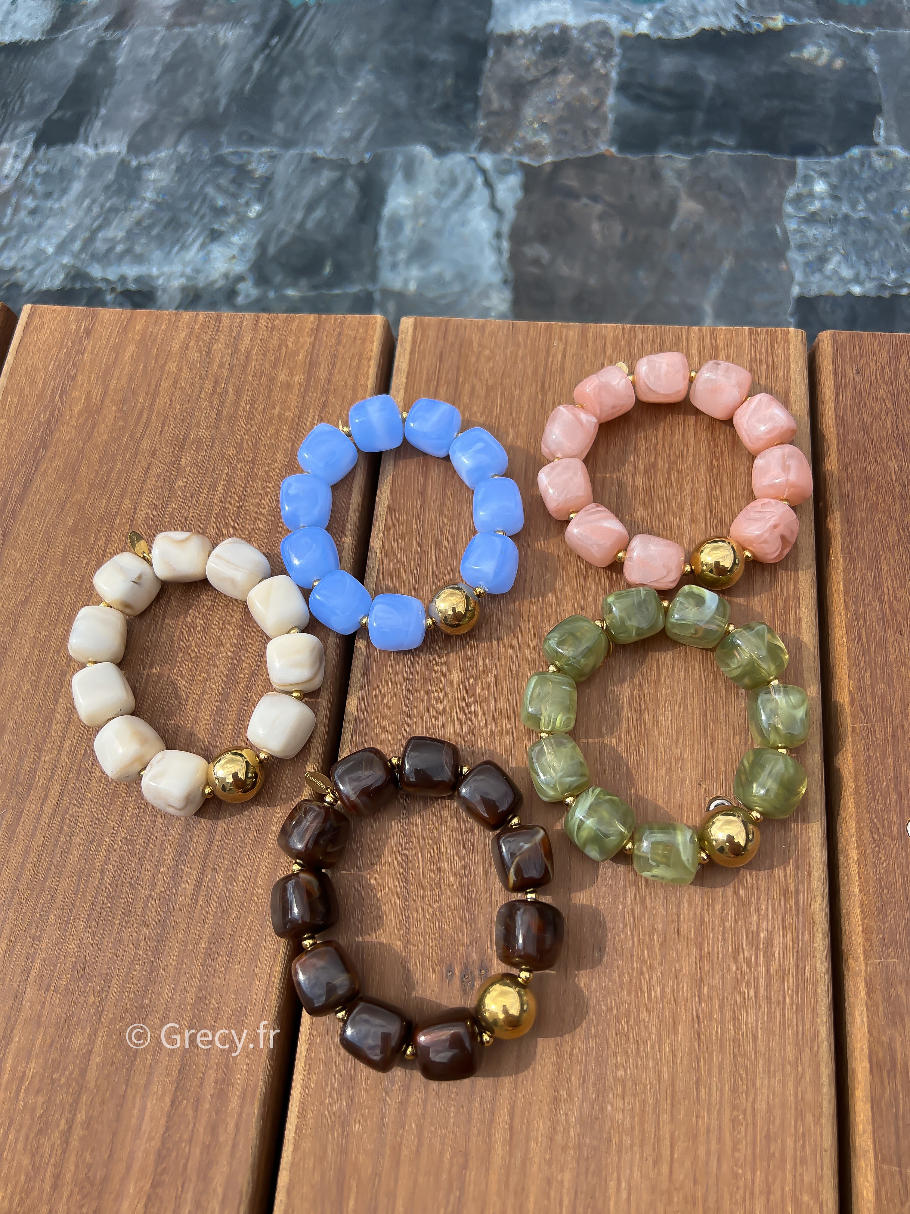 Agathe / Bracelets élastiques perles