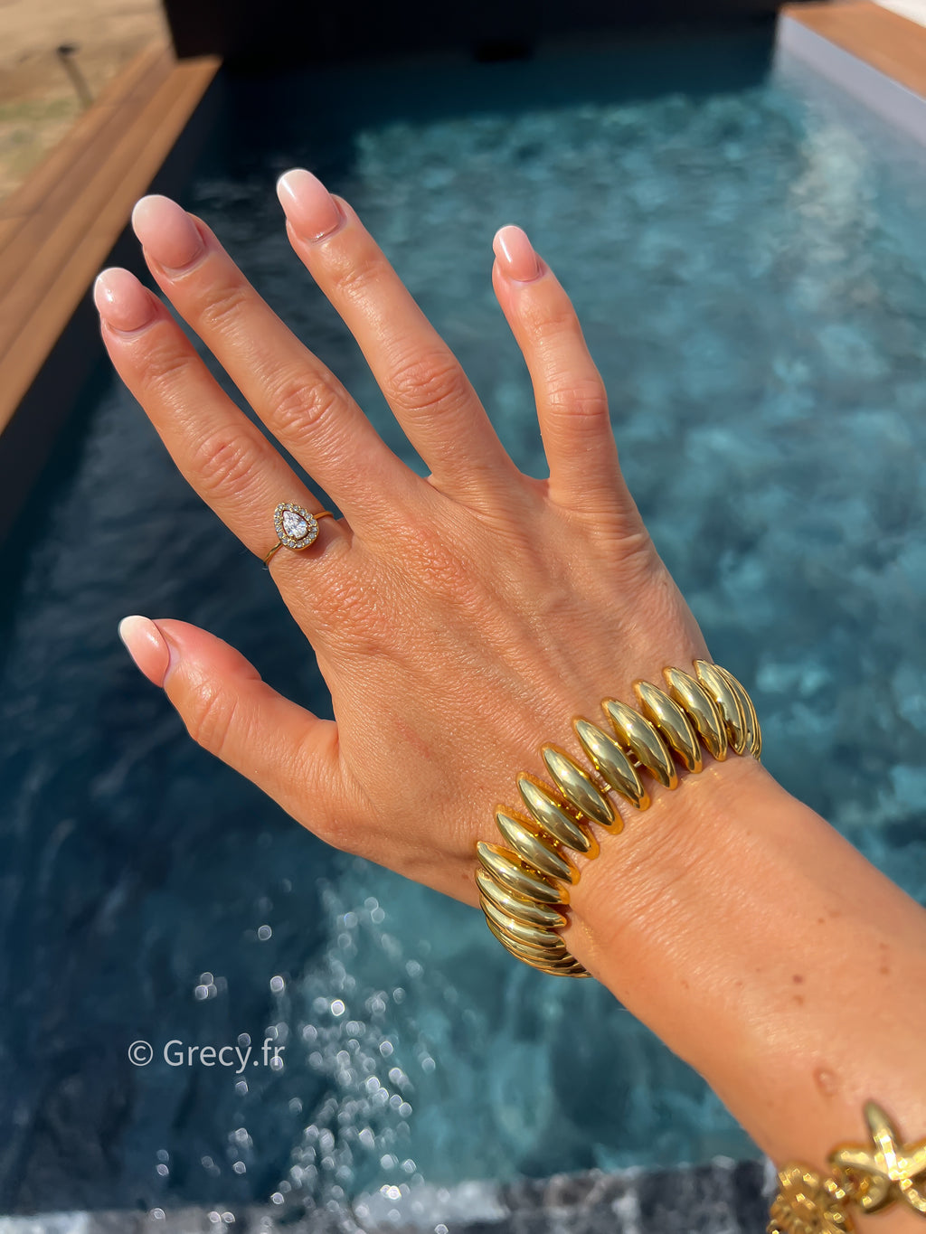 Iris / Parure collier et bracelet en maille