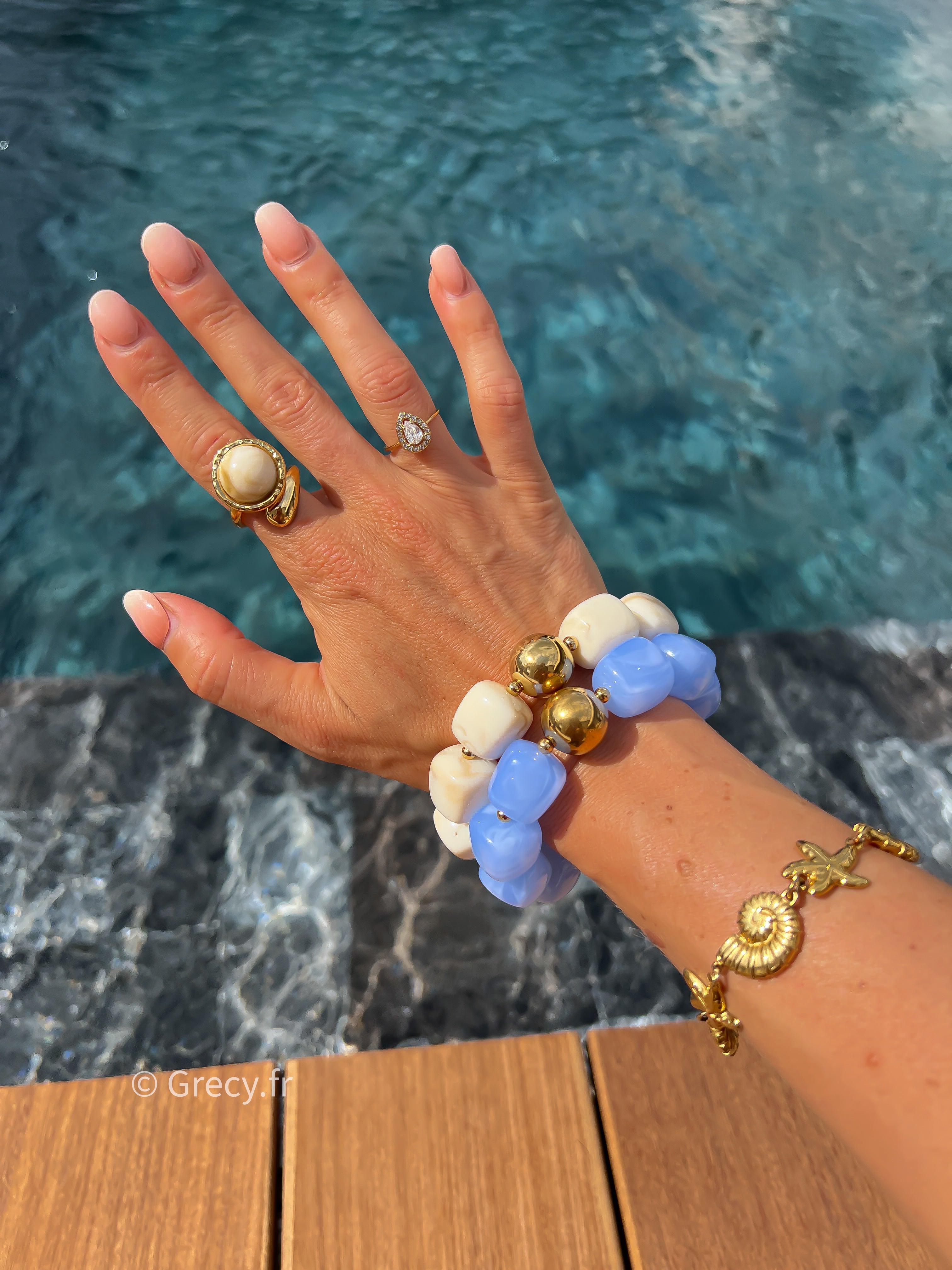 Agathe / Bracelets élastiques perles