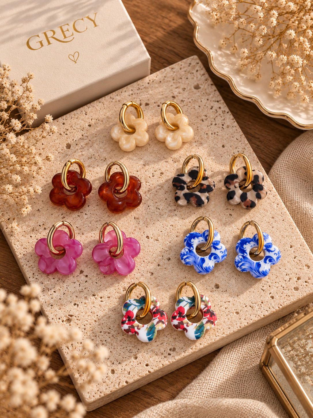 Ninon / Boucles d'oreilles fleurs