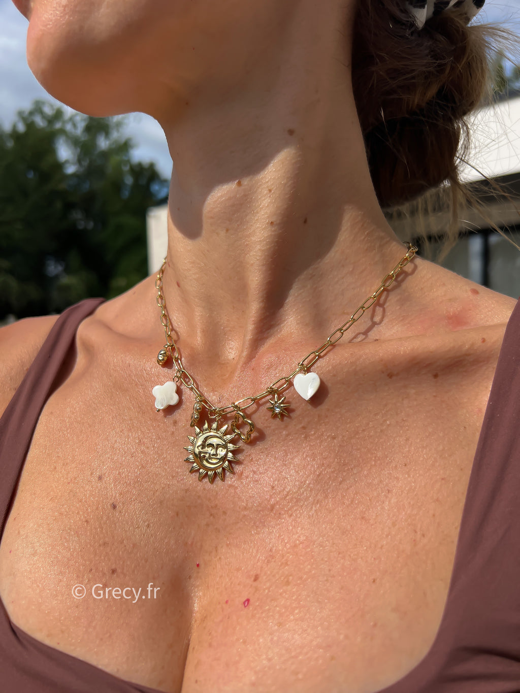 Léonne / Collier charms soleil