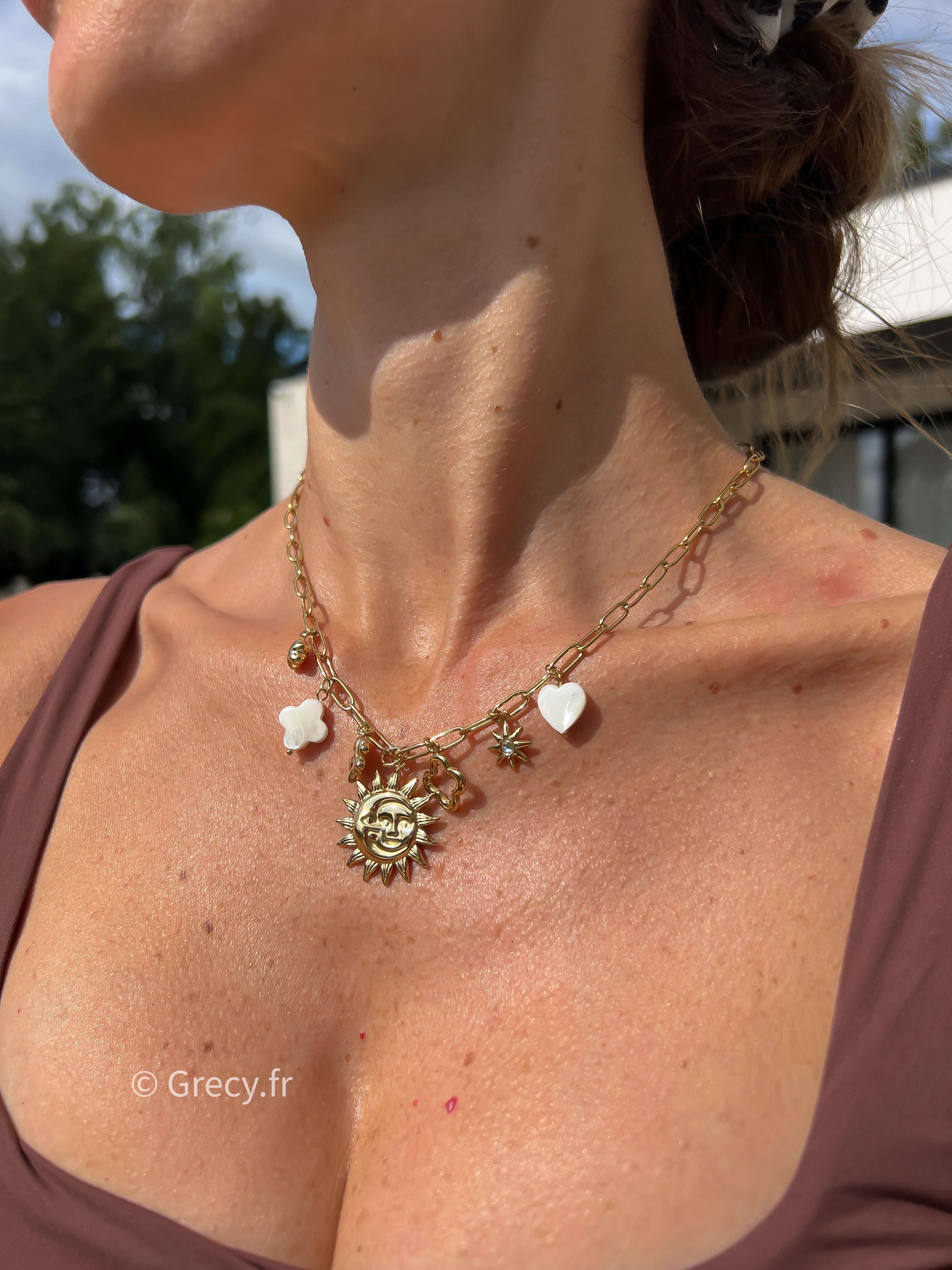 Léonne / Collier charms soleil