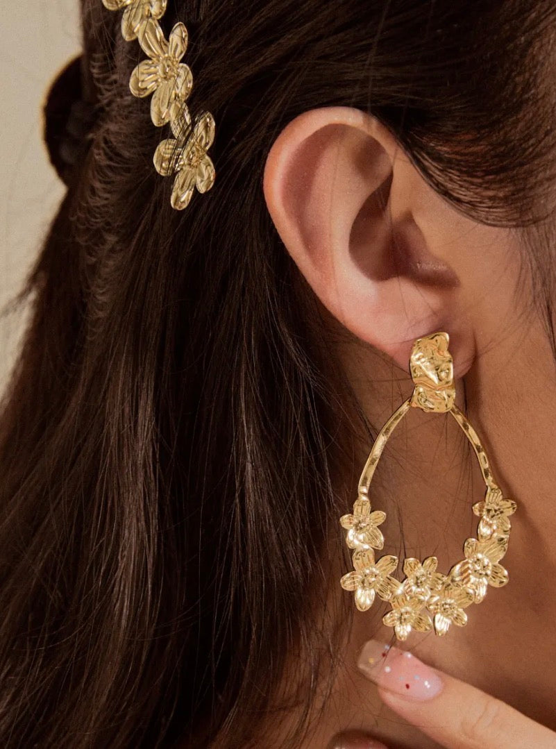 Lalie / Boucles créoles fleuries