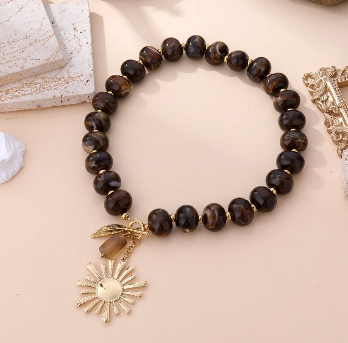 Maria / Collier perles soleil