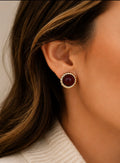 Alison / boucles d'oreilles rondes marron