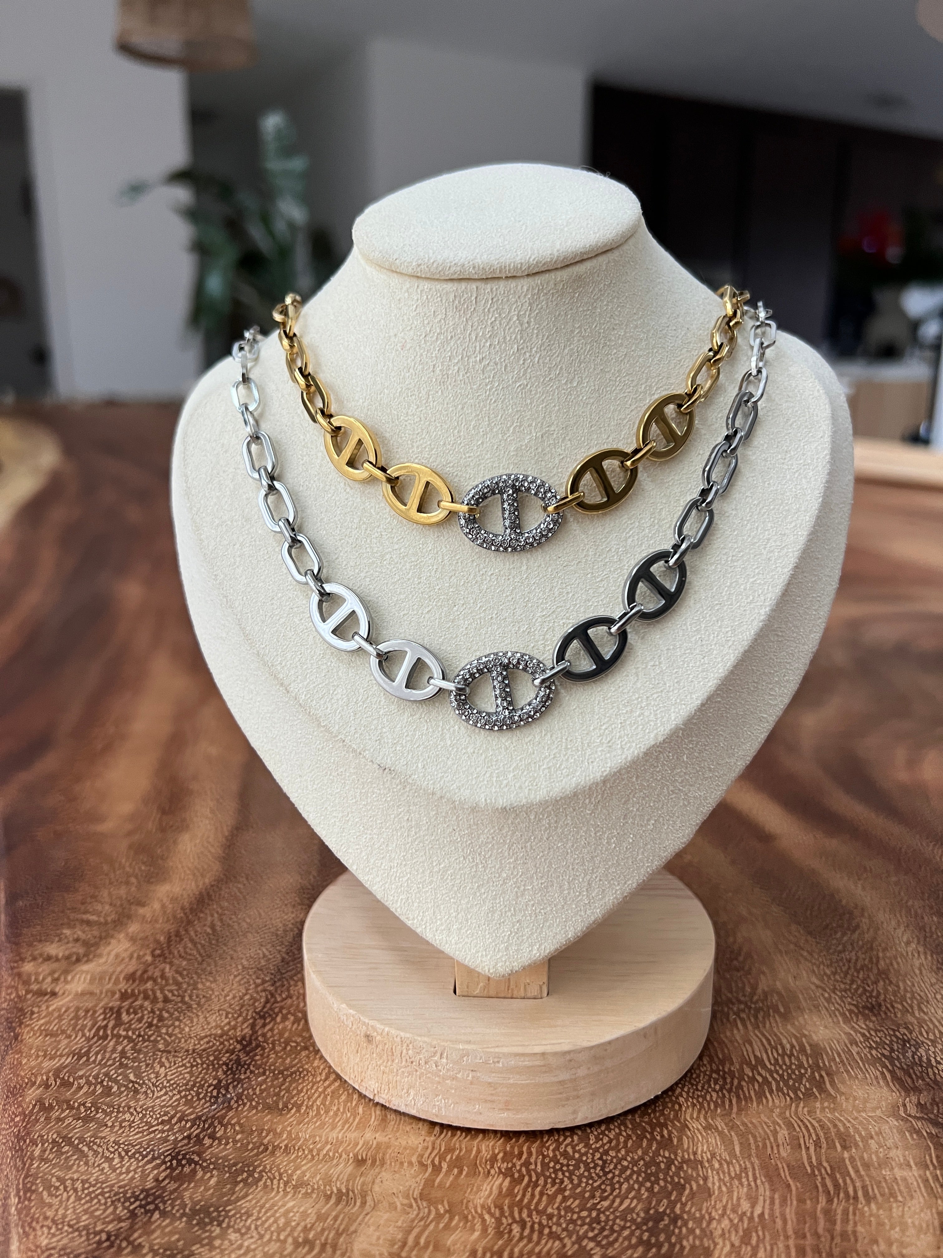 AnaÏs / Collier maille marine
