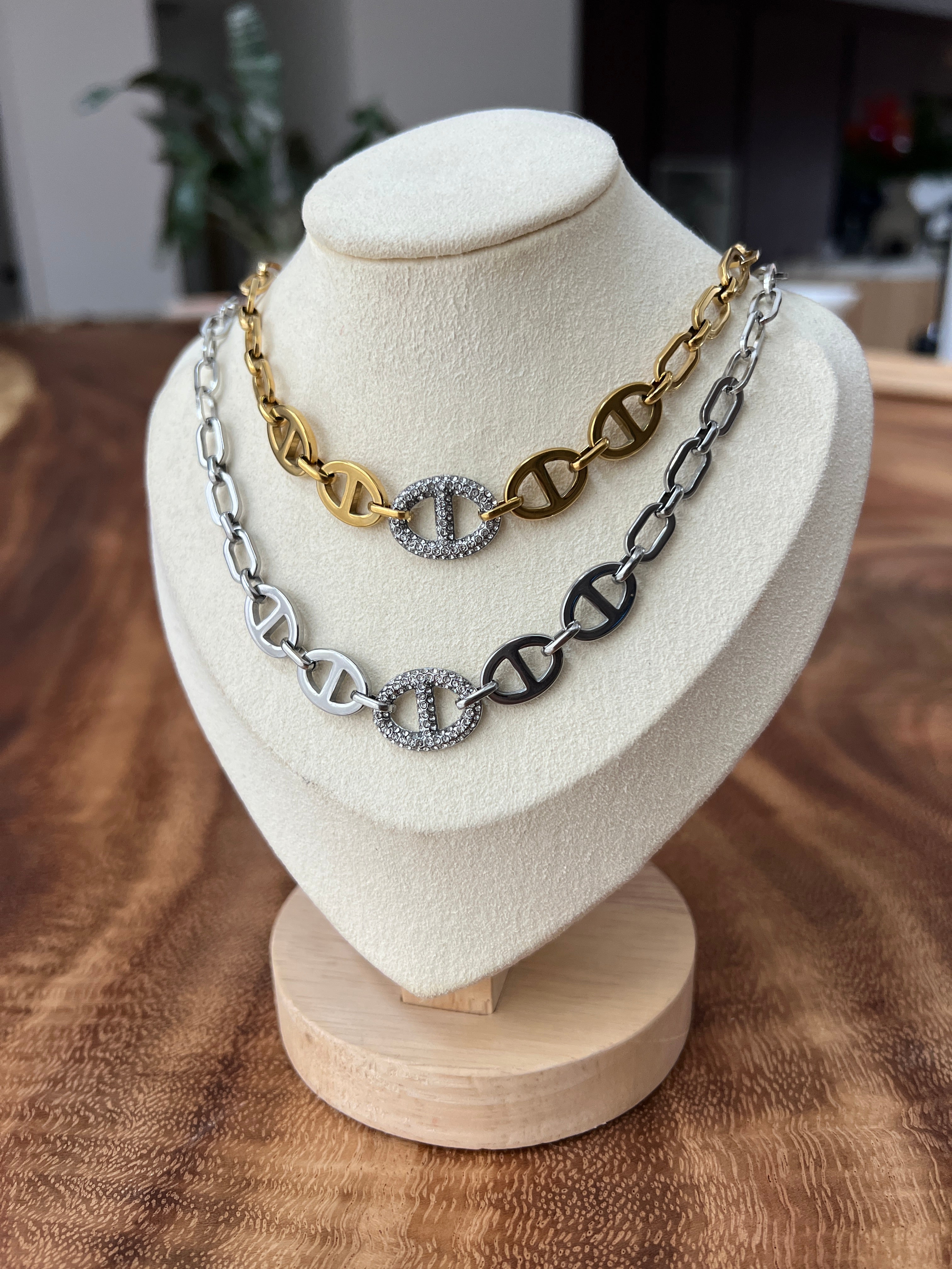 AnaÏs / Collier maille marine