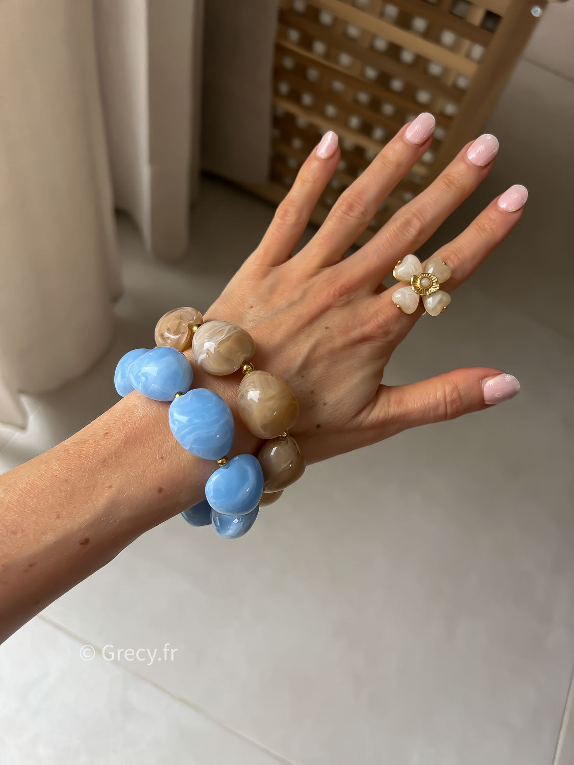 Océane / Bracelet perles résine