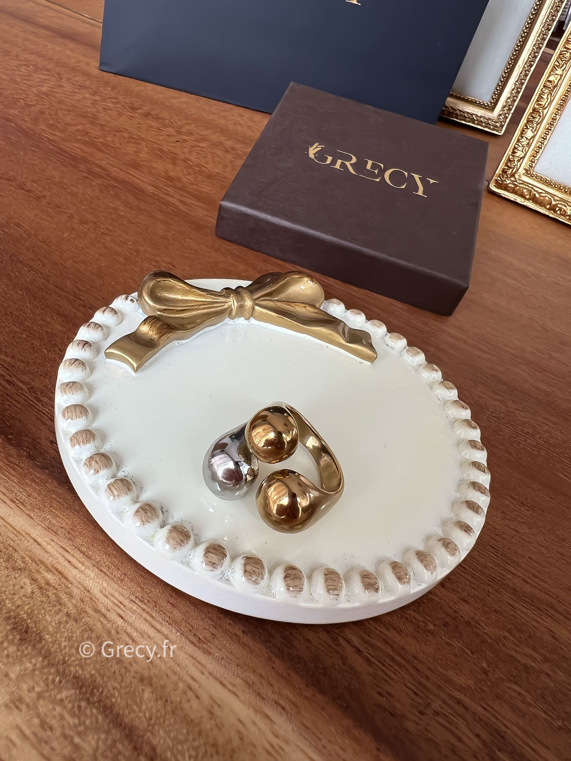 Myriam / Bague bicolore doré et argenté acier inoxydable