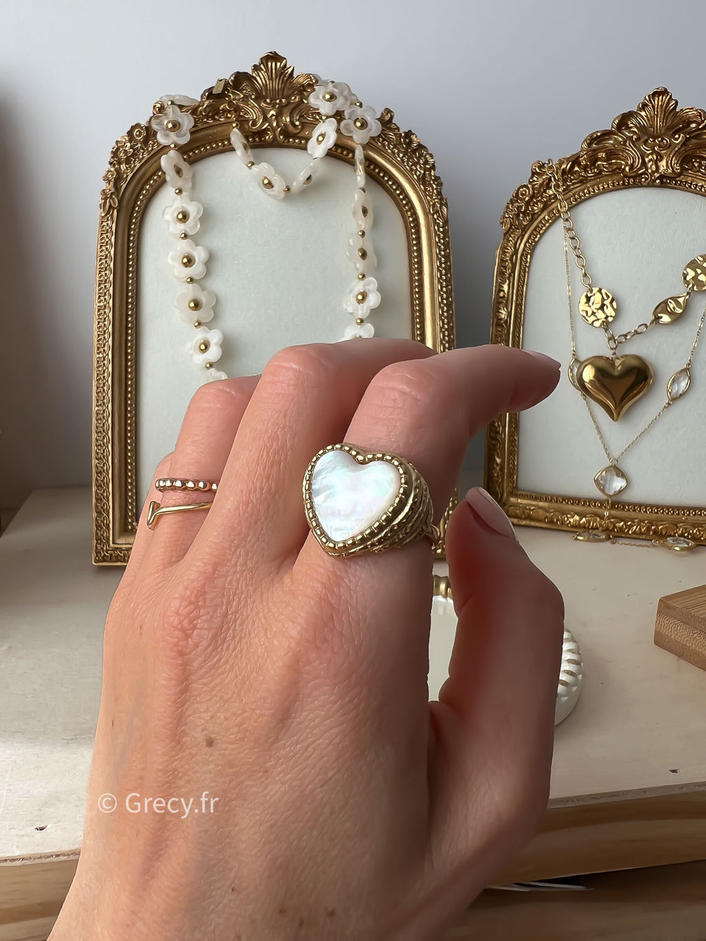 Joséphine / Bague coeur oeil de tigre