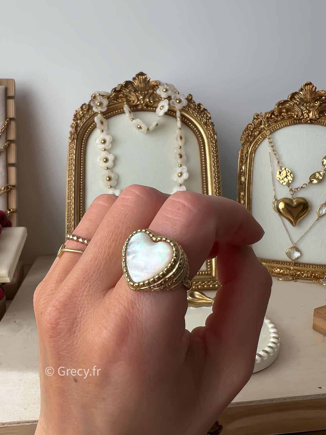 Joséphine / Bague coeur oeil de tigre