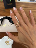 Claudie / Bague fine doré coeur ouvert