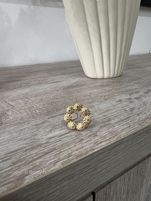 Bague cercle fleuri