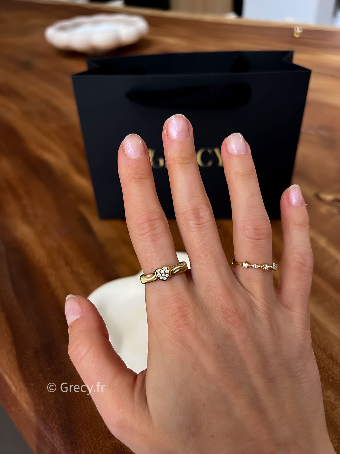 Romane / Bague petit coeur strass