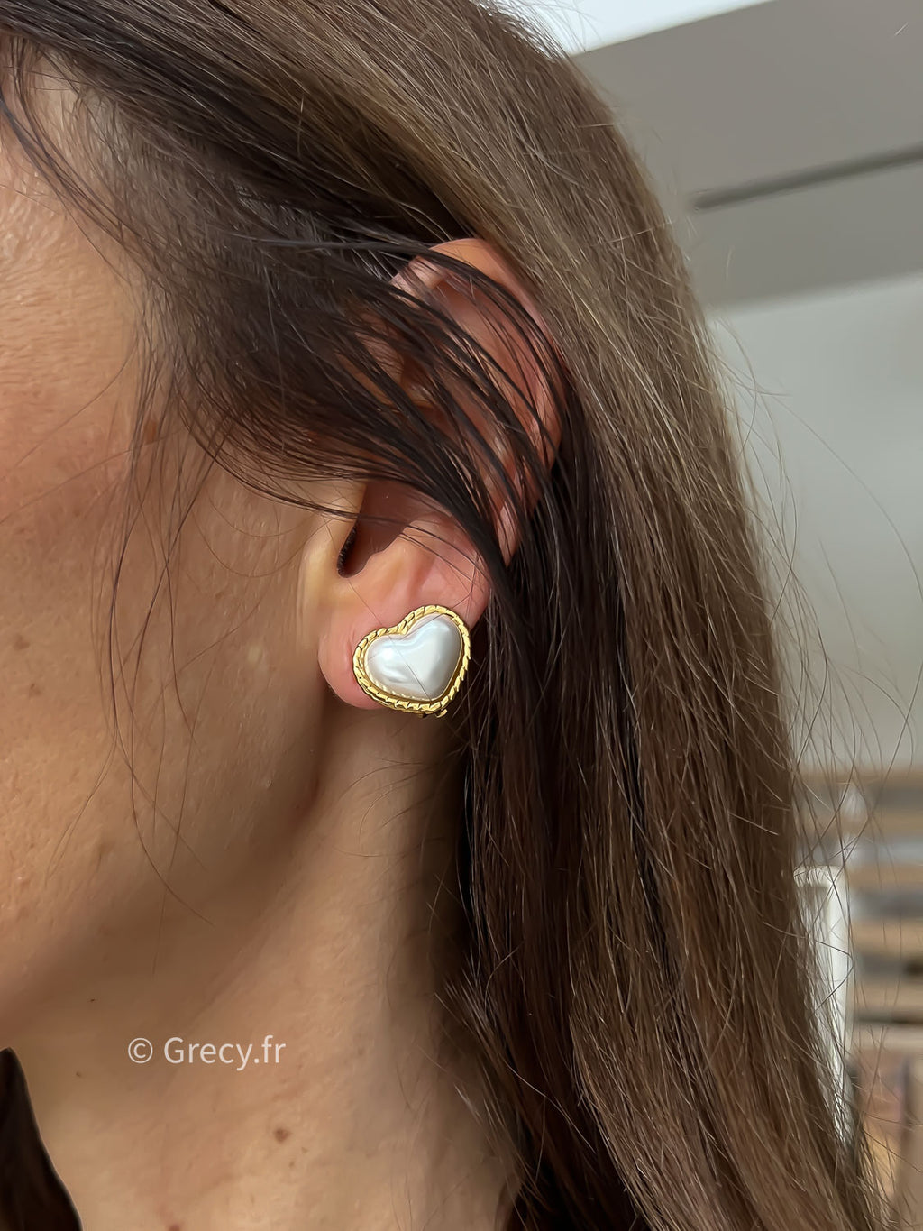 Béatrice / Boucles coeurs clips