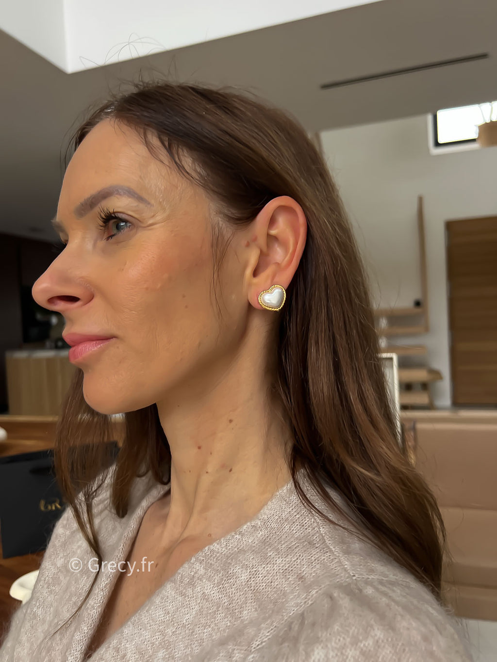 Béatrice / Boucles coeurs clips