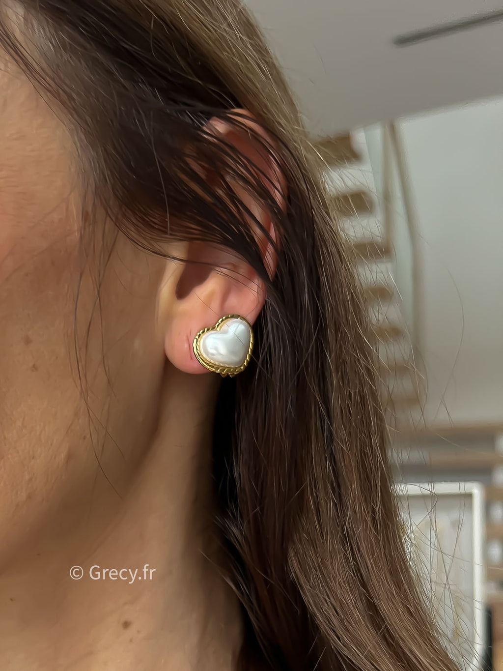 Béatrice / Boucles coeurs clips