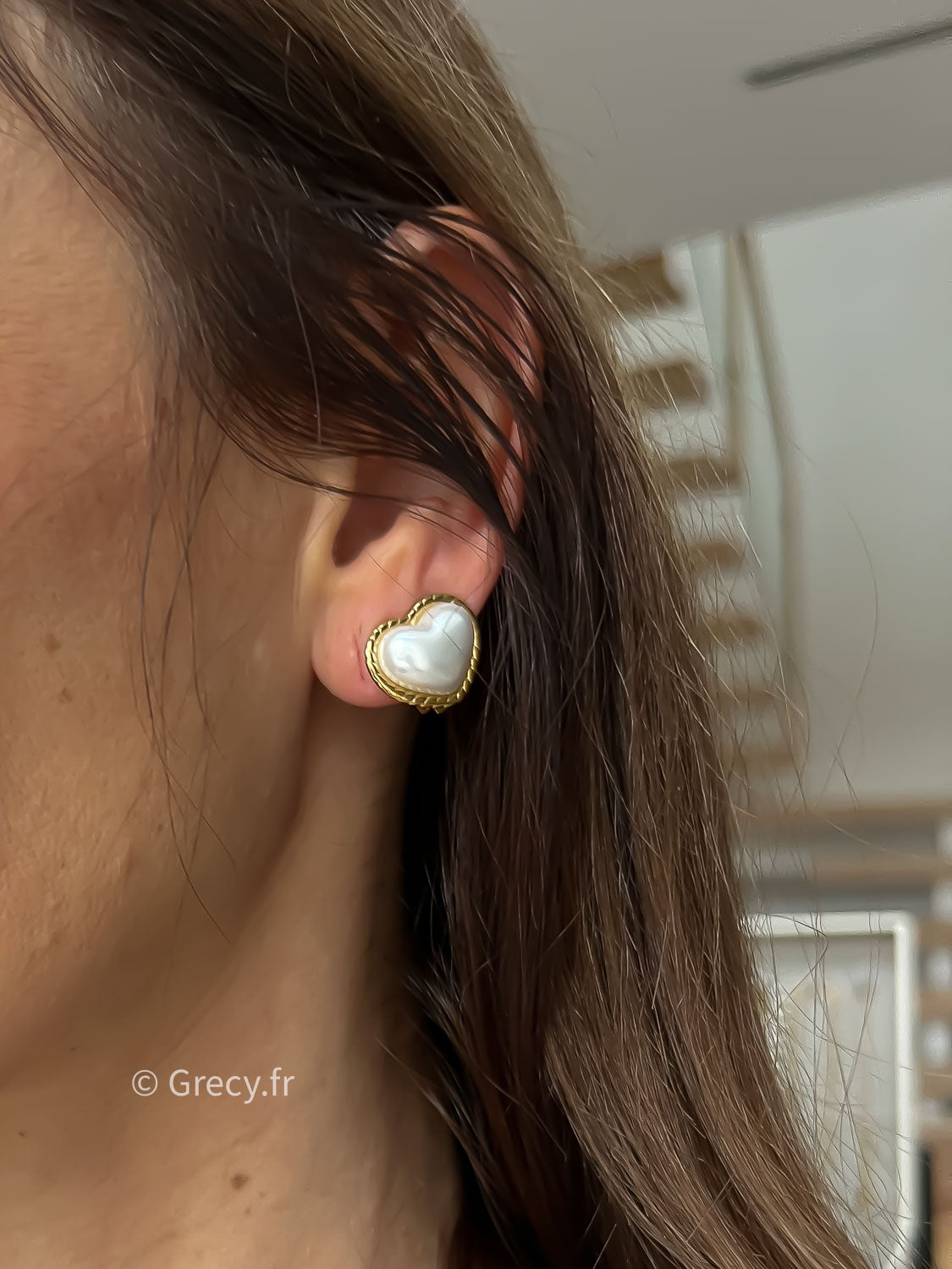 Béatrice / Boucles coeurs clips