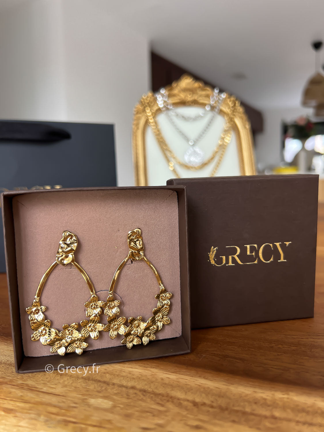 Lalie / Boucles créoles fleuries