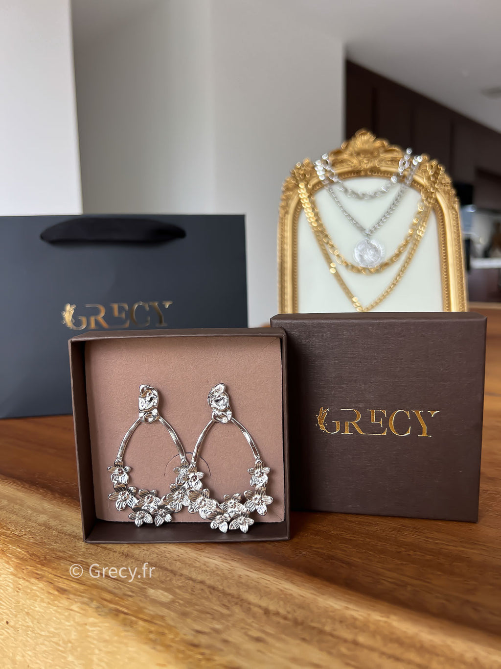 Lalie / Boucles créoles fleuries