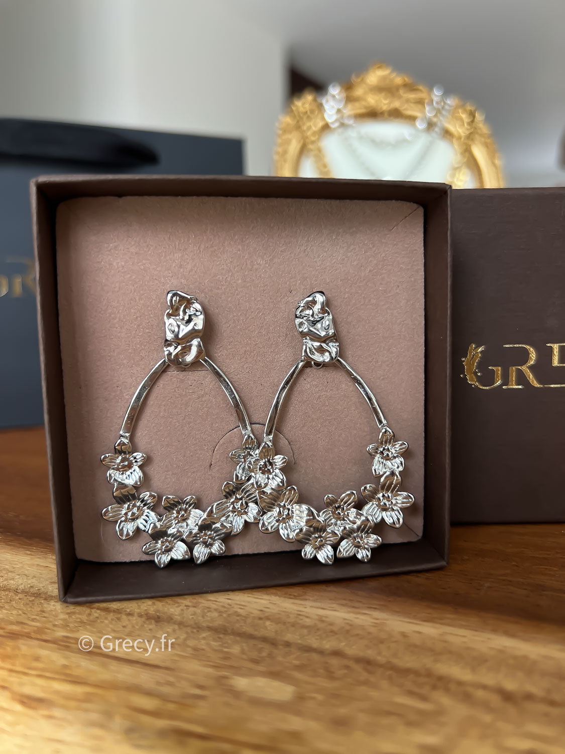 Lalie / Boucles créoles fleuries