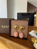 Annie / Boucles d'oreilles soleil et pierre