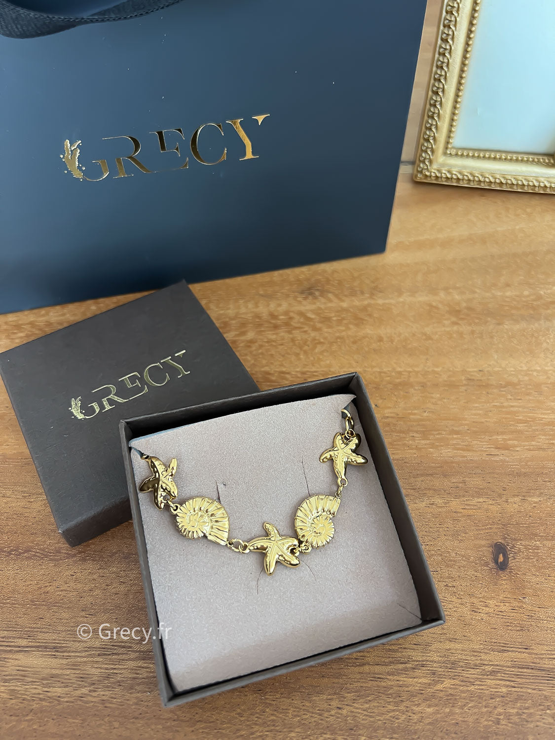 Anouk / Bracelet doré coquillages