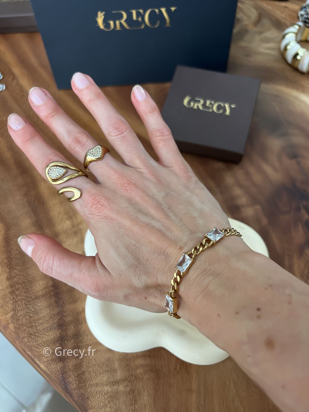 Marie / Bracelet 3 strass