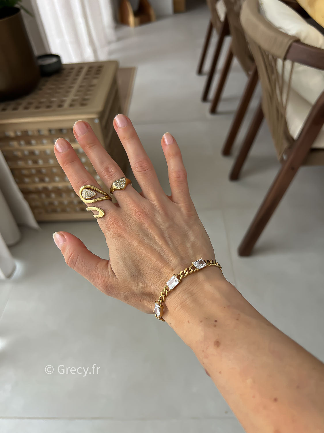 Marie / Bracelet 3 strass