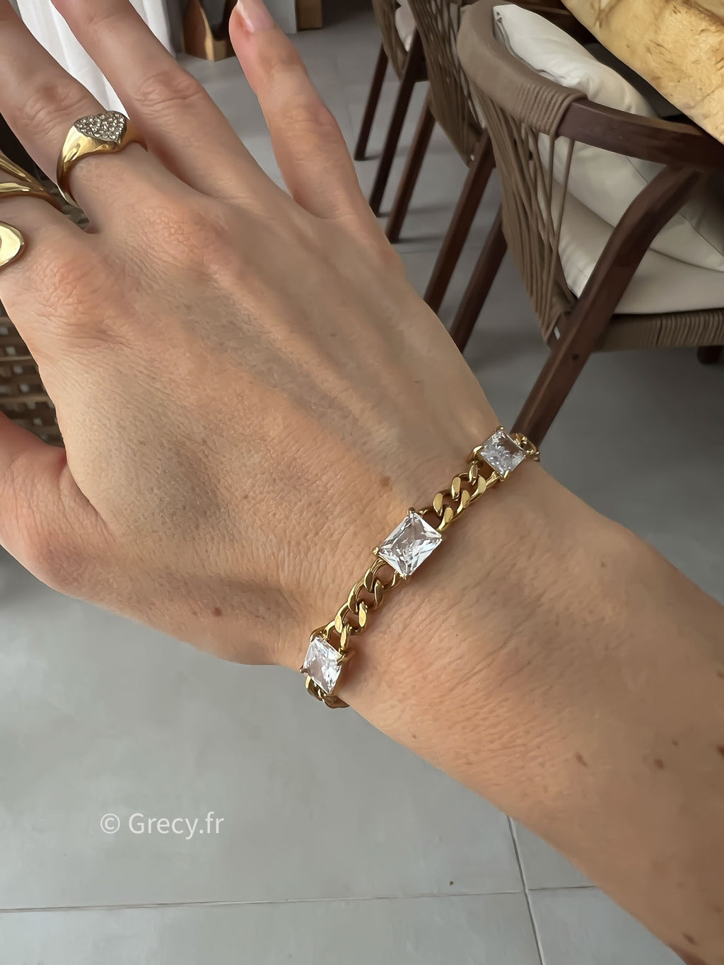 Marie / Bracelet 3 strass