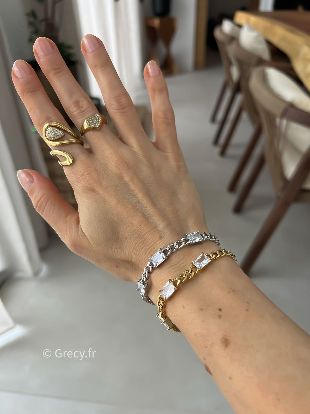 Marie / Bracelet 3 strass