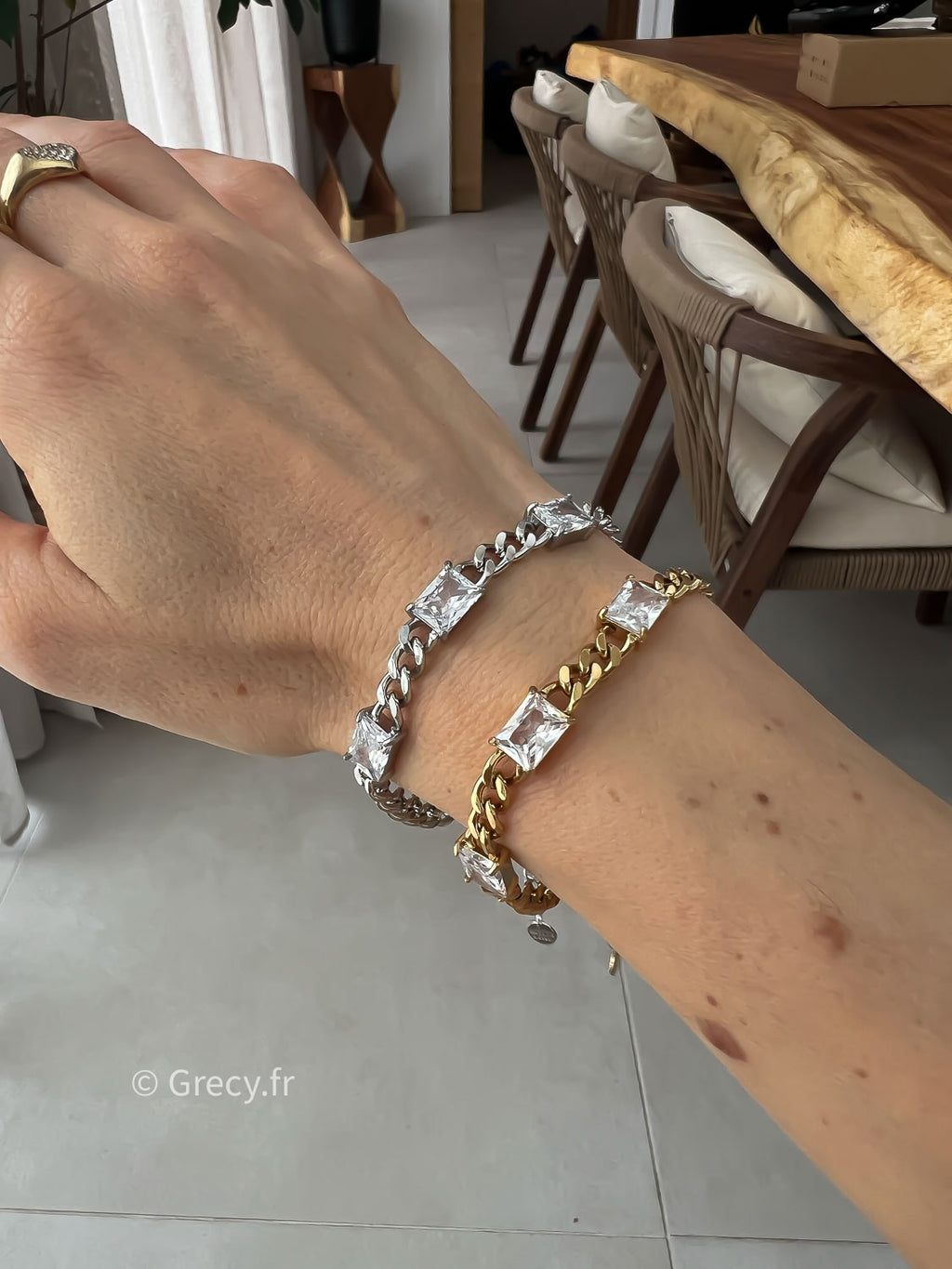 Marie / Bracelet 3 strass
