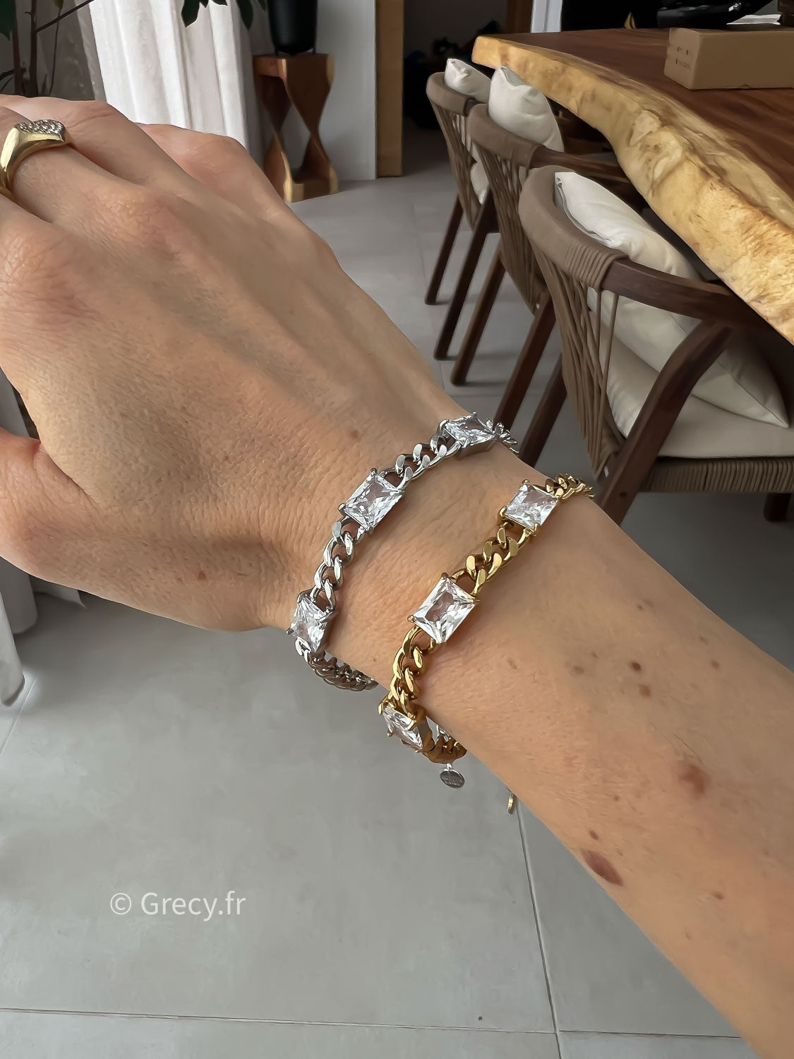 Marie / Bracelet 3 strass