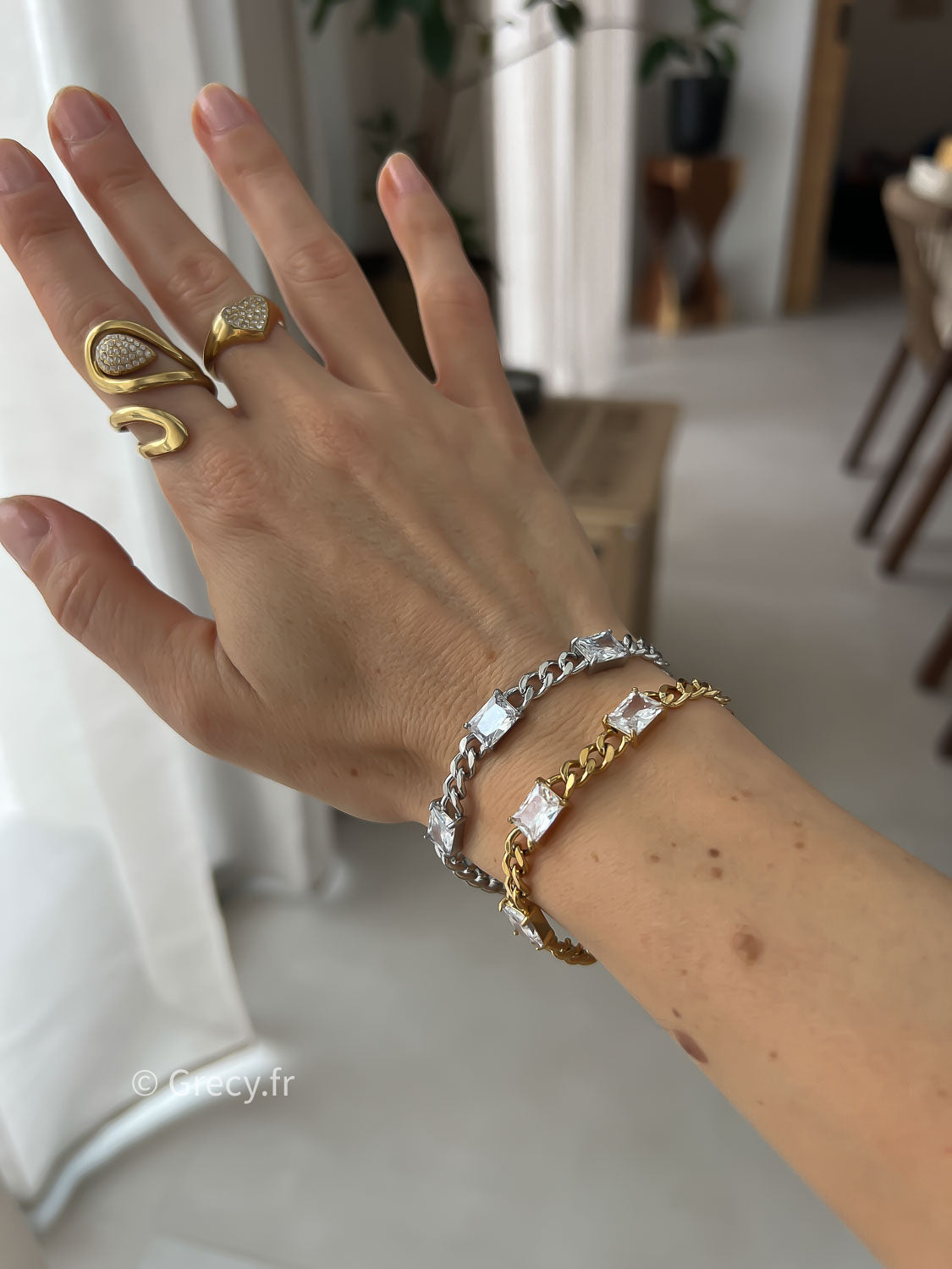 Marie / Bracelet 3 strass