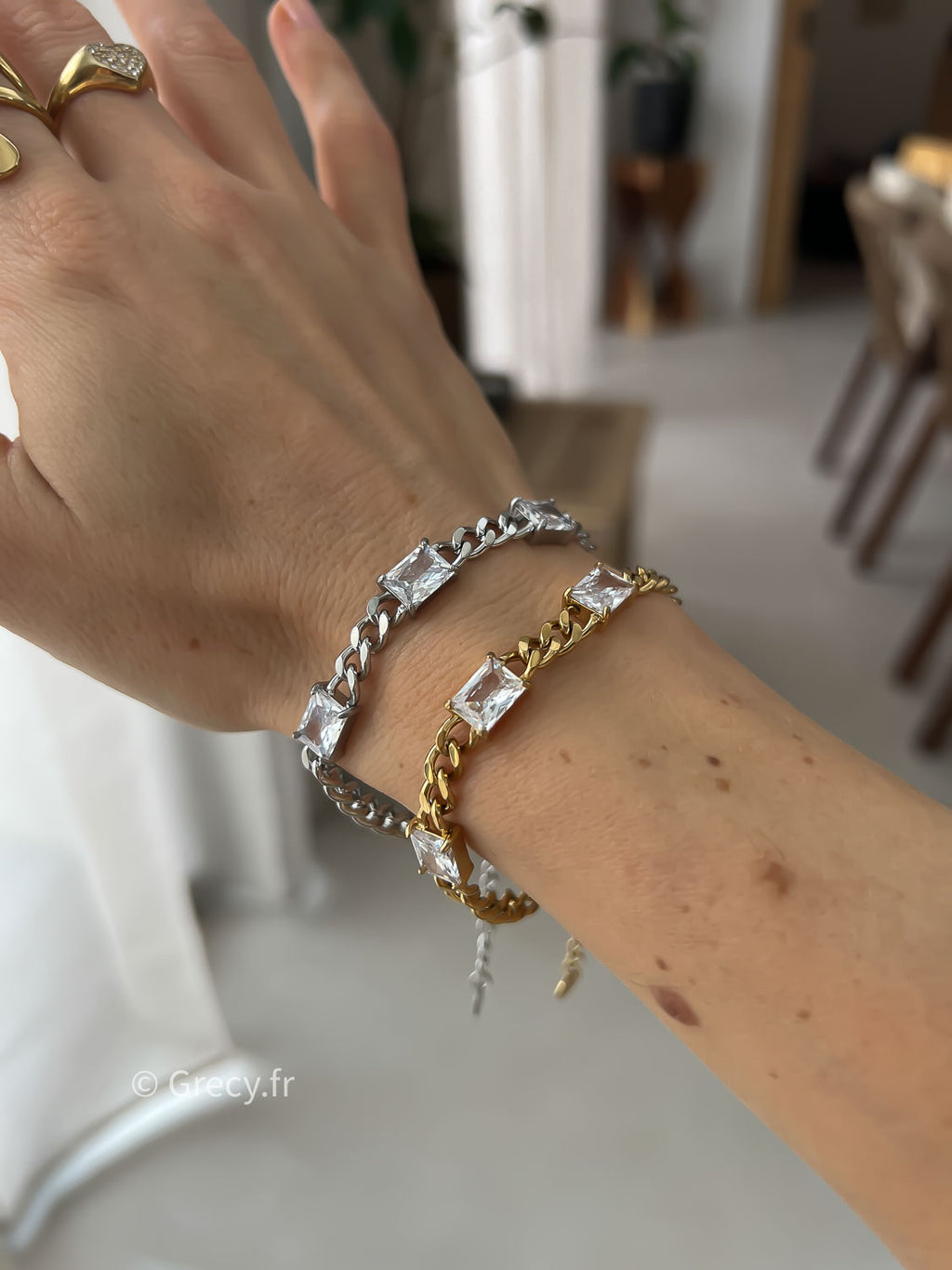 Marie / Bracelet 3 strass