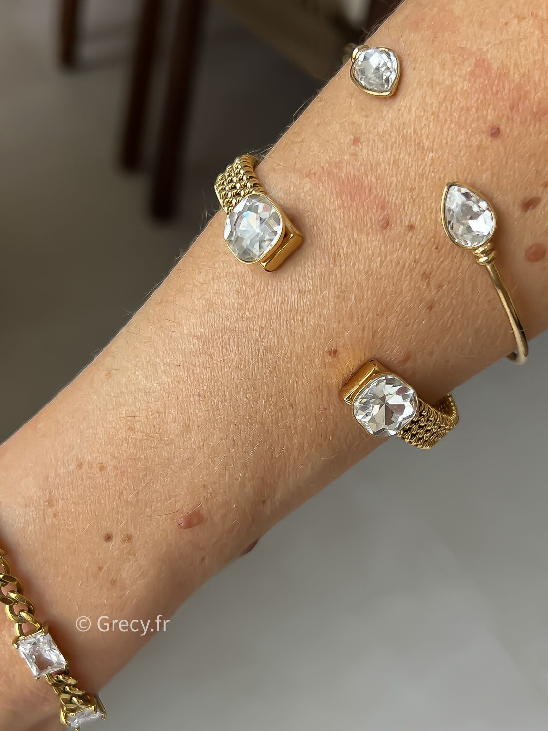 Lucienne / Bracelet jonc strass