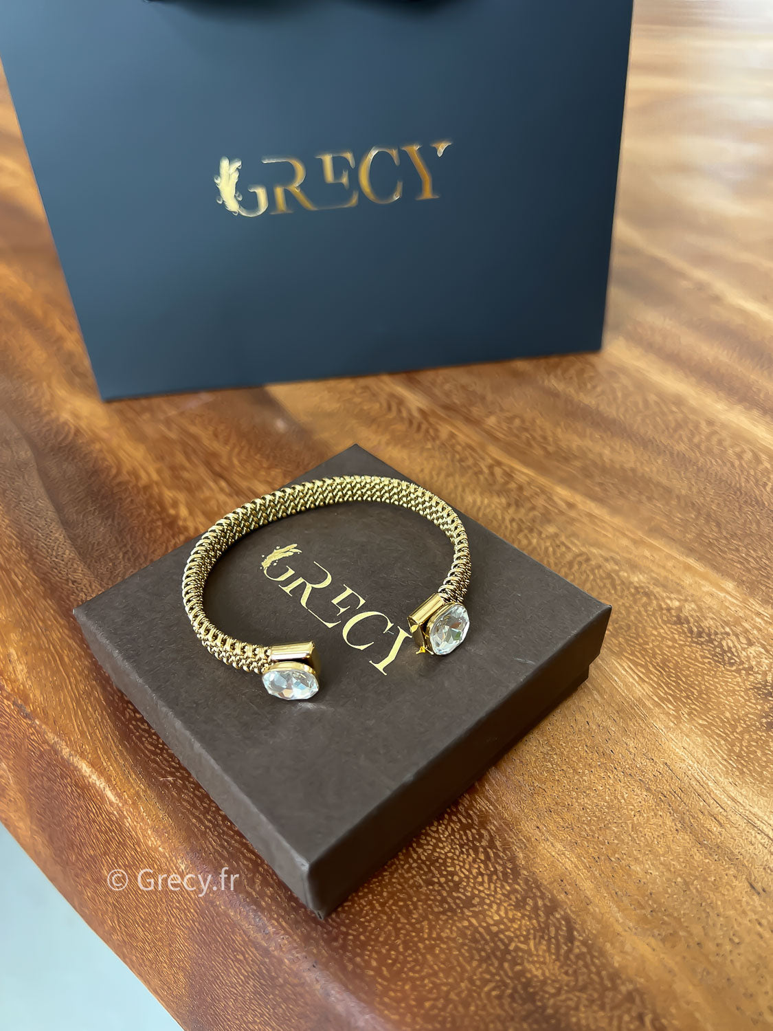 Lucienne / Bracelet jonc strass