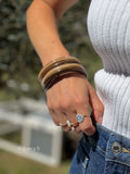 Ensemble bracelets beige - marron
