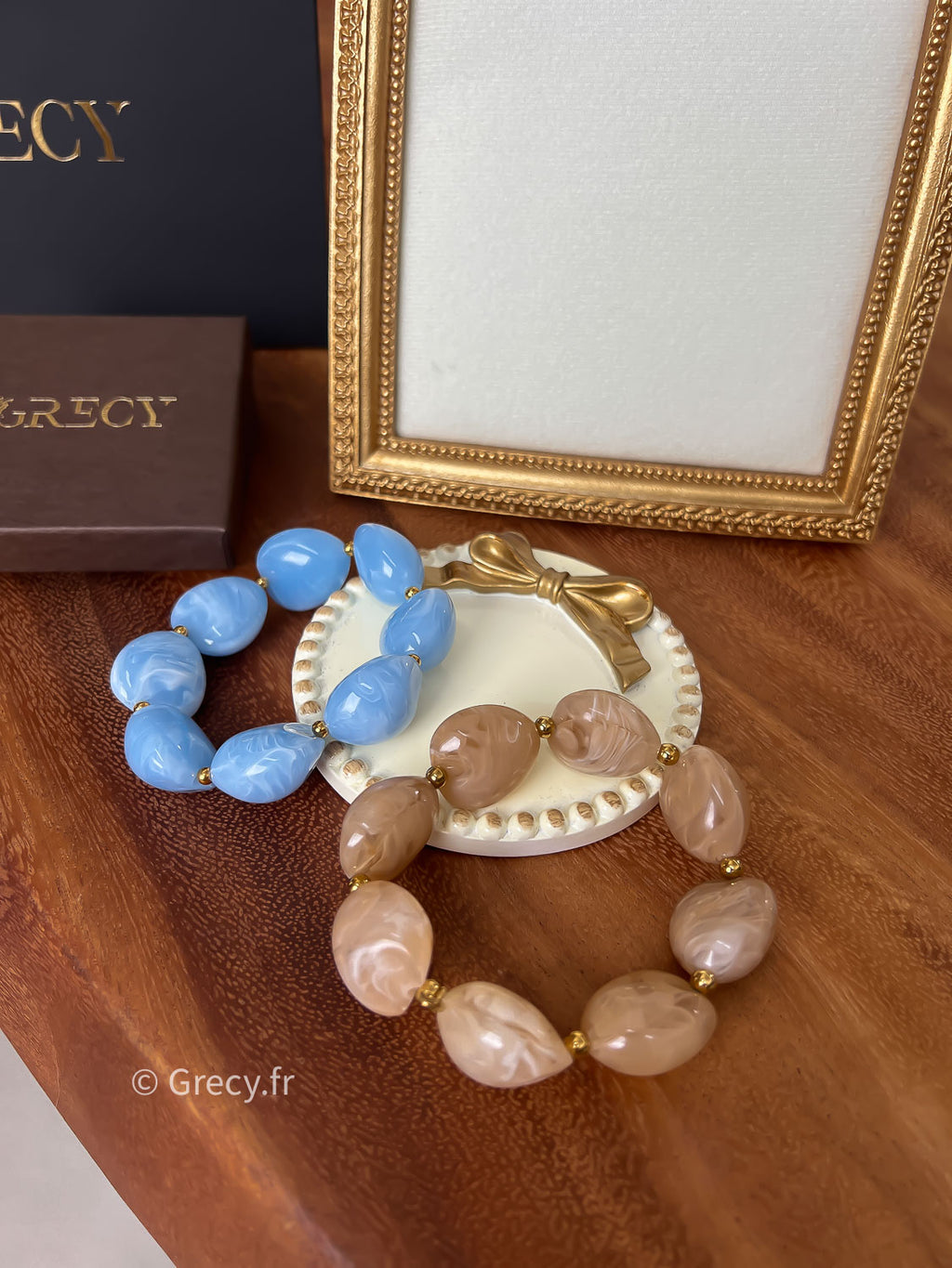 Océane / Bracelet perles résine