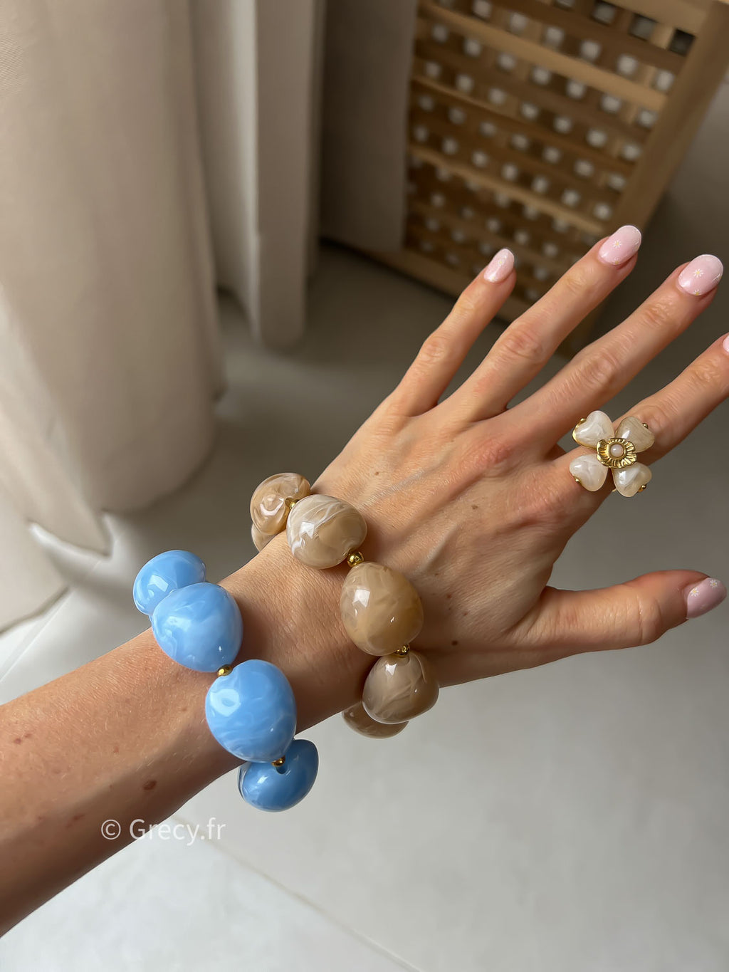 Océane / Bracelet perles résine