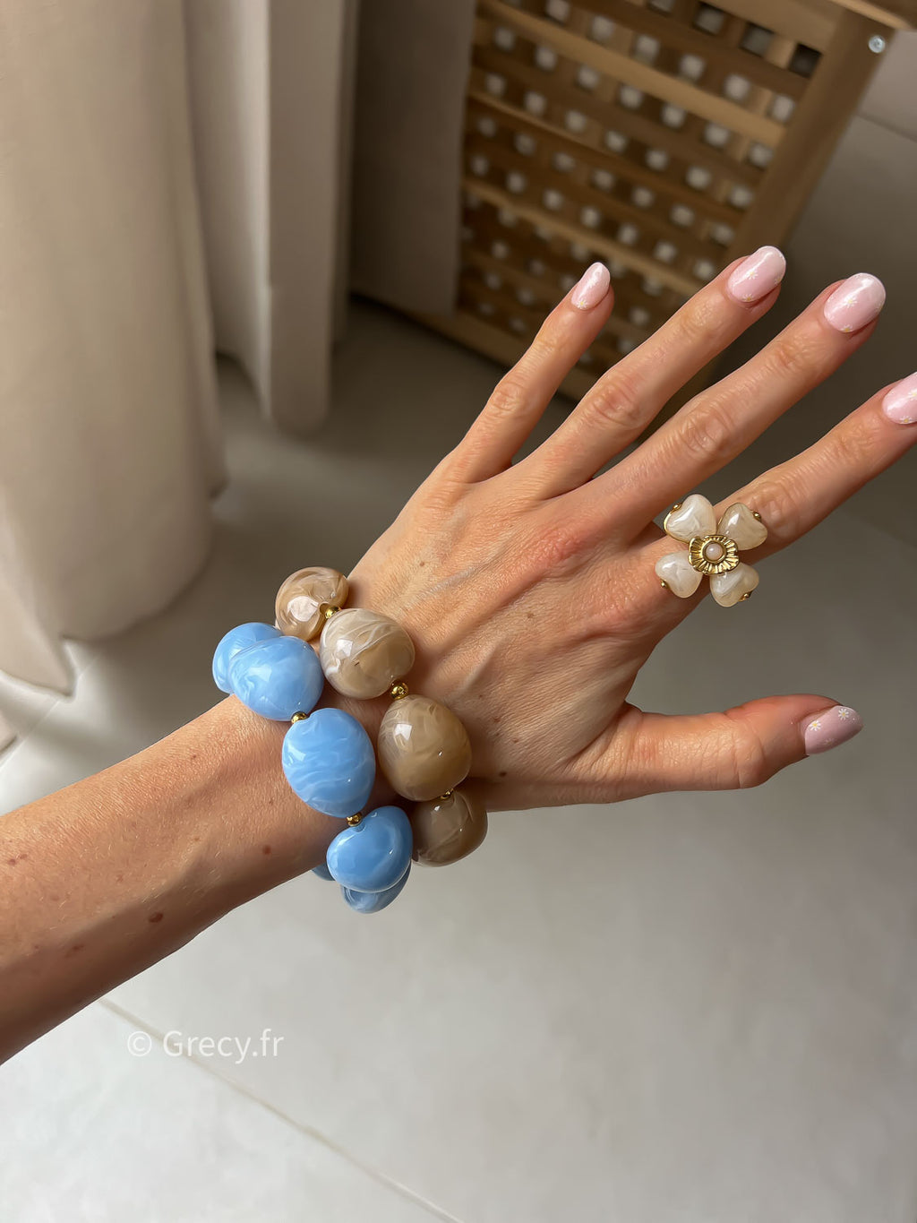 Océane / Bracelet perles résine