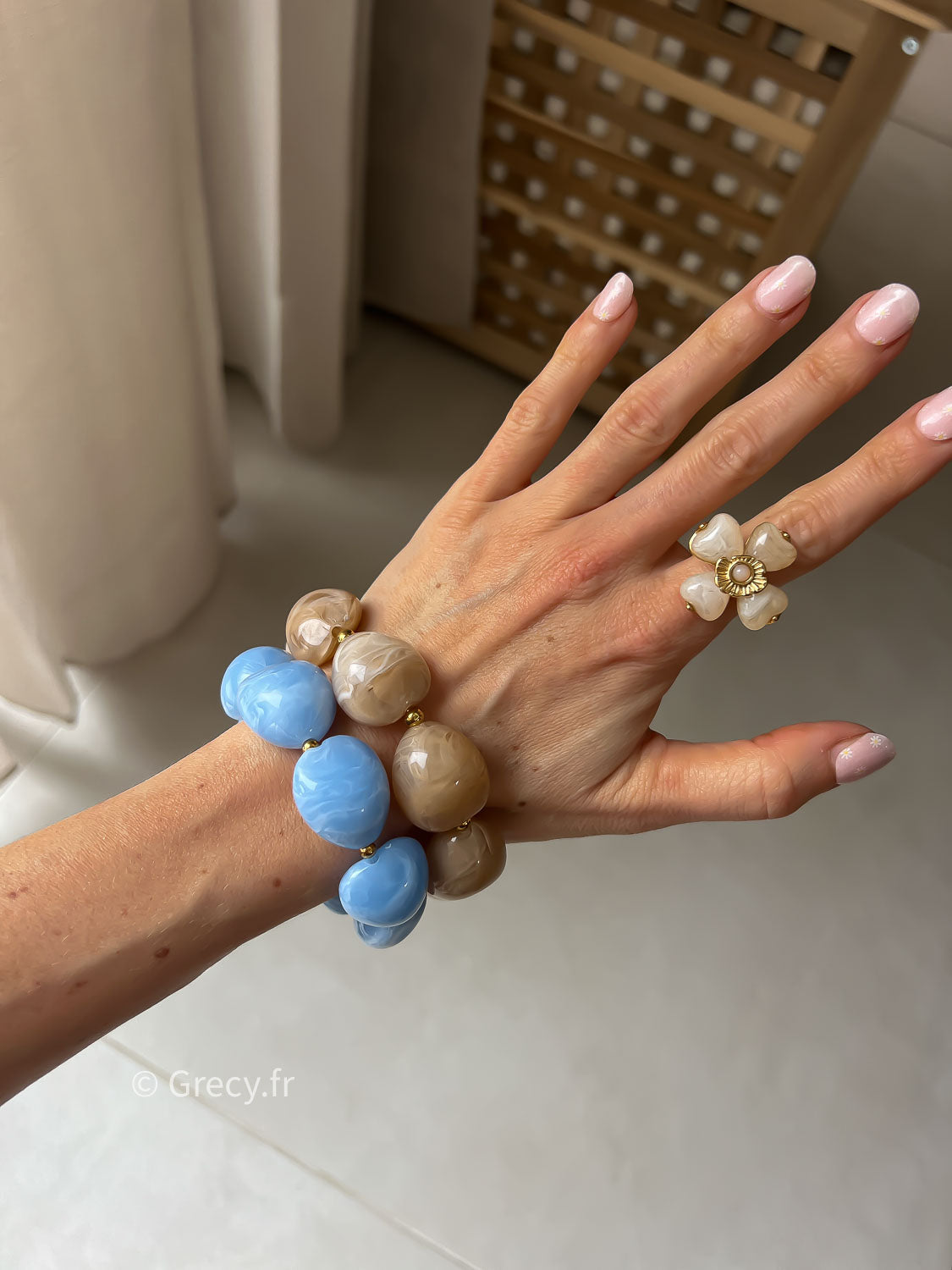 Océane / Bracelet perles résine