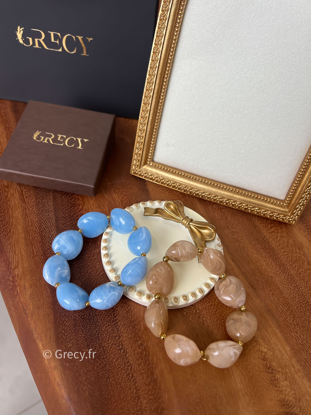 Océane / Bracelet perles résine