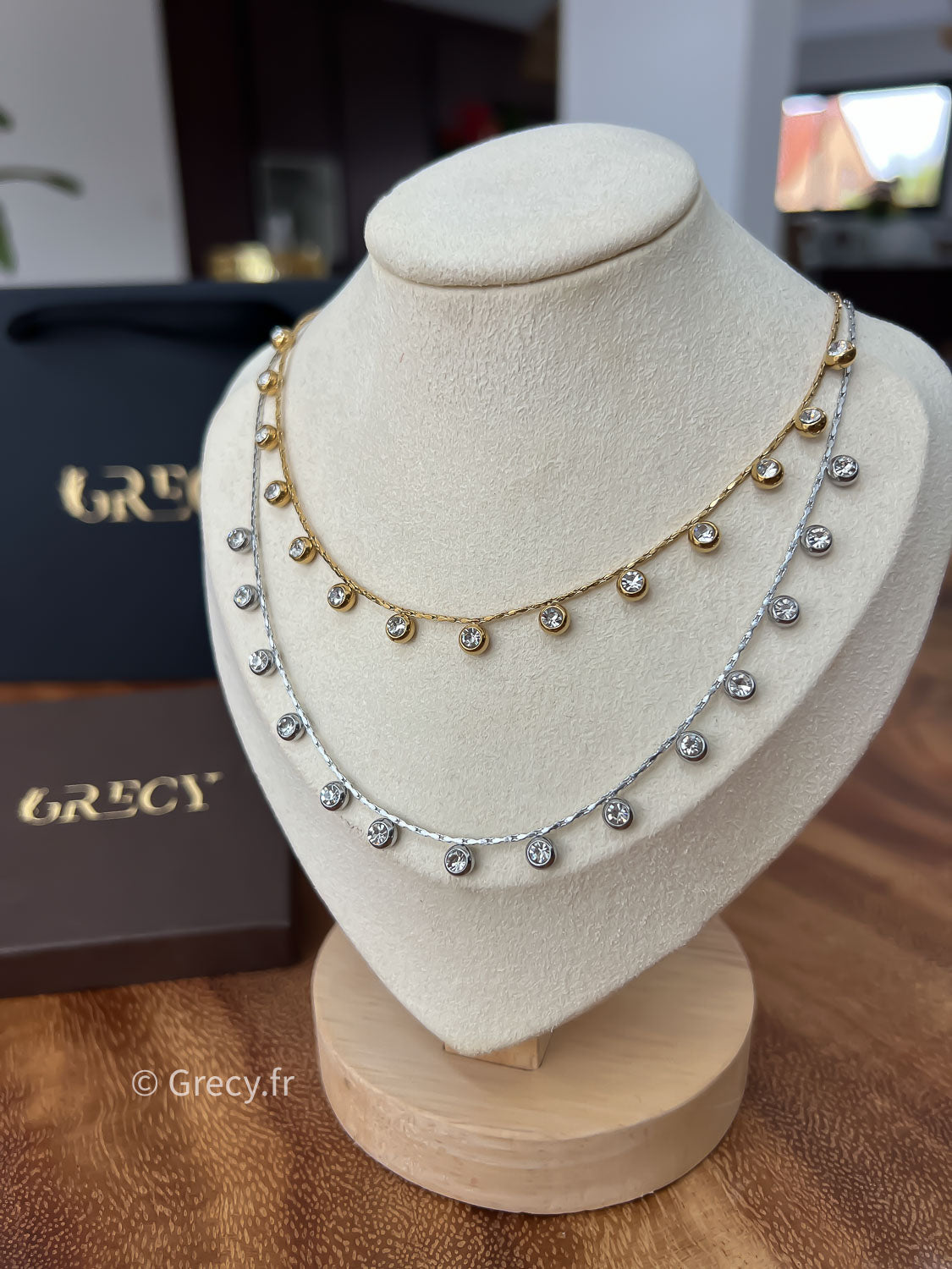 Romane / Collier pampilles strass